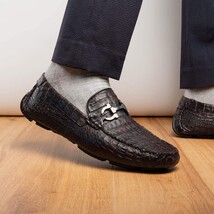 Parma Genuine Caiman Belly Slipon Loafer Blackcherry image 11