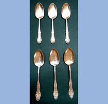 1898 Antique Carlton~Rogers 6 Large Spoons Silverplate Flatware - £50.69 GBP