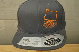 NOS Oregon Roots Flexfit Tech 110 Gray Orange Wool Blend Baseball Cap Hat - £19.77 GBP