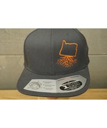 NOS Oregon Roots Flexfit Tech 110 Gray Orange Wool Blend Baseball Cap Hat - £19.46 GBP