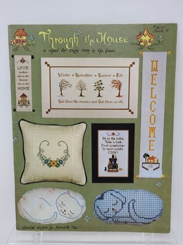 THROUGH THE HOUSE A Chart for Every Room Cross Stitch Leaflet #4 Harriette Tew  - $7.91