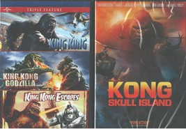 King Kong 4 PACK-Peter Jackson&#39;s-Skull Island-Escapes-Vs Godzilla-NEW 4 Film Dvd - £23.26 GBP