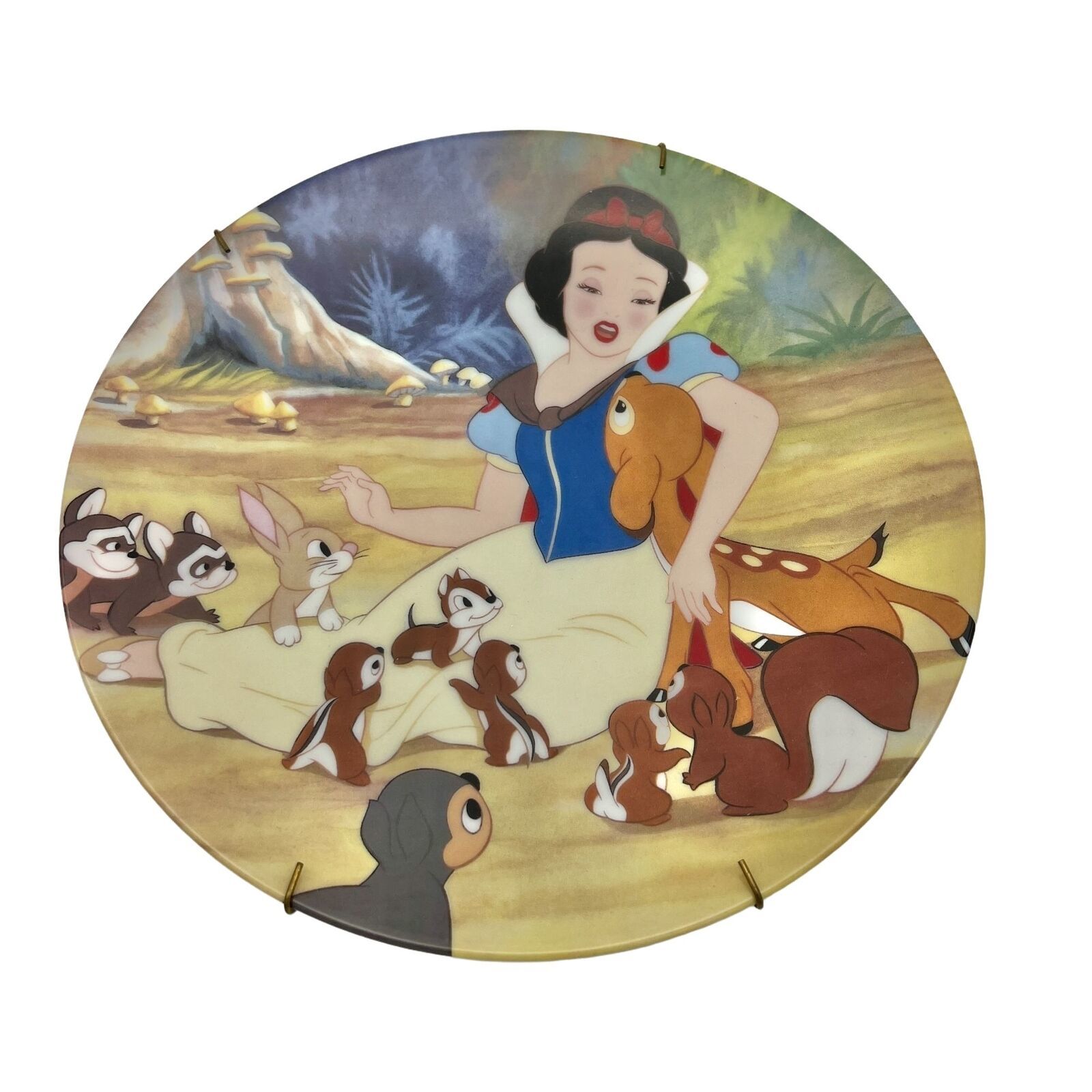 Disney Edwin Knowles China Snow White Plate 5209C With A Song and A Smile 8.5 in - $48.51