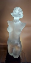 VTG Nude Female Lucite Acrylic Art Woman Lady Flapper Statue Sculpture 6&quot;x6&quot;x20&quot; - £525.07 GBP