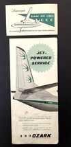 Vtg 1960s Ozark Airlines Souvenir Card Jet Powered Fairchild F-27 &amp; MN B... - £15.42 GBP