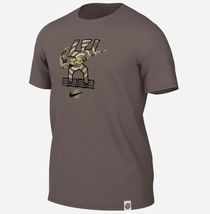 Nike Shirt Mens Large Brown Dri-Fit Training Swoosh Graphic Gym Run Athletic Tee - $19.00