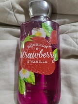 Bath Body Works Bourbon Strawberry Vanilla 10.0 oz Shower Gel Brand New - £15.28 GBP