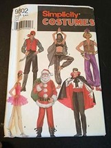 Simplicity 9802 Sewing Pattern Adult Costumes Size A (S,M,L) - $9.89