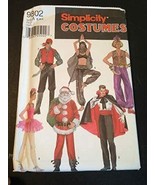 Simplicity 9802 Sewing Pattern Adult Costumes Size A (S,M,L) - £7.73 GBP