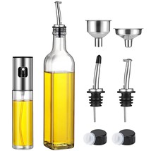 Olive Oil Dispenser 17 Oz And Oil Sprayer Bottle For Cooking Set - Oil A... - £22.37 GBP