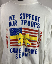Vintage Desert Storm Sweatshirt Crewneck 50/50 Support Troops Army USA 90s XL - £20.03 GBP