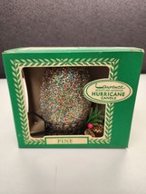 Vintage Laurence Miniature Multicolor Pine Hurricane Candle Boxed Glitter W/Box - £10.63 GBP