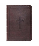KJV Holy Bible, Large Print Compact, Dark Brown Faux Leather w/Ribbon Ma... - £11.91 GBP