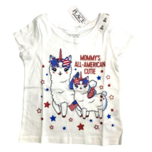 Mommy&#39;s All-American Cutie Tee 2T Llamacorn Child Red White Blue NWT - £7.00 GBP