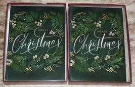 LEANIN TREE Peace, Love, Joy #75878~Gold Foil Stamped~20 Christmas cards/envls~ - £16.92 GBP