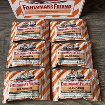 Fisherman Friend Sugar Free Mandarin Flavor 25g pack of 6 bags Stock In USA - £15.44 GBP