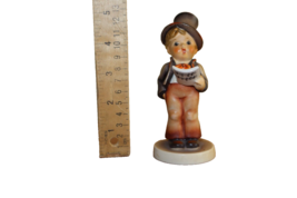 MANY CHIPS Hummel Goebel Street Singer #131 5 Inches TMK3 Boy Hat Music ... - $12.34