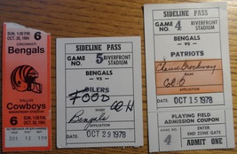 Cincinnati Bengals Ticket Stubs Dallas Cowboys 1994 + Patriot &amp; Oilers F... - £7.88 GBP