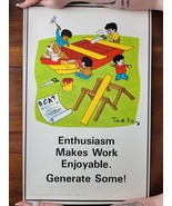 1986 Positive Attitude Poster #529 - Economics Press - Ted Key - Enthusi... - $39.99