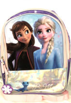 Disney&#39;s Frozen Children&#39;s Backpack Elsa &amp; Anna Think Magic Be Magic Purple Pink - £8.93 GBP