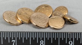 Vintage Lot of Gold Tone Monogrammed Buttons jds2 - £27.32 GBP