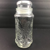 Exquisite Planters Rubber Seal Apothecary Jar Wheat Print Store Organize... - $24.99