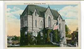 Court House Fitchburg Massachusetts 1920c postcard - £4.74 GBP