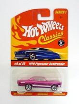 Hot Wheels 1970 Plymouth Roadrunner Classics Series 1 #9 of 25 Pink DieCast 2005 - £11.71 GBP
