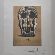 Salvador Dali Signed Lithograph - Human Skull - £118.67 GBP