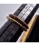 2 gold &amp; brown tone ring sz 7 - €6,25 EUR