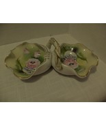 Ucagio K-82 Double Porcelain Floral Bowl W/ Gold Trim - $278.95 MXN