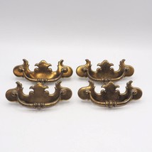 Set of 4 Brass Cabinet Cupboard Dresser Furniture Drawer Pulls - $61.87