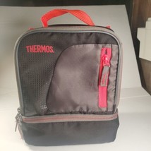 Thermos Insulated Lunch Box - Black Trimmed in Red/Gray - £8.52 GBP
