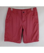 Urban Pipeline Flat Front Red Salmon Denim Chino Shorts Size 34W Inseam 10&quot; - $14.84