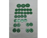 Lot of (30) Green Acrylic 1-8 Numbered Board Game Chips - $19.24