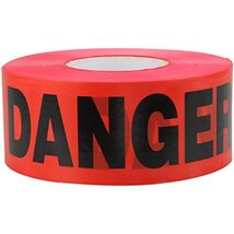Barricade Tape-Danger 1000'x3"x1.5Mil Red - $14.95