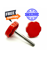 1/4&quot;-20 Thumb Screw Bolts Red Round Hex Head Clamping Knob Stainless 4 Pack - $18.05 CAD+