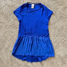 Dolan Left Coast Blue High Low Tunic Dress Short Sleeves Anthropologie S... - $35.64
