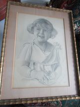 Rose Schwartz pencil portrait of a girl, signed and dated 1925 - $54.87
