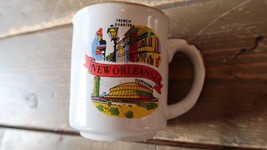 Vintage NEW ORLEANS French Quarter Coffee Mug 3.75&quot; - £23.35 GBP