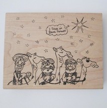 Artful Stamper Wise Men Large Rubber Stamp Christmas Star Funny Cartoon - £21.90 GBP