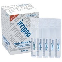 Irripod Sterile Normal Saline Solution Eyewash Wound Cleansing 20ml x 25... - $27.44