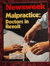 Newsweek Magazine June Jun 9 1975 6/9/75 Malpractice Ford Tour - £5.10 GBP