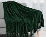 Pavilia Chenille Tassel Fringe Throw Blanket | Velvety Texture Decorativ... - $38.95