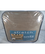 Sure Fit Furniture Cover Stretch Suede Sofa Slipcover 2Piece T Cushion T... - $53.72 CAD