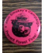 Vintage Smokey the Bear Pin Join Smoky&#39;s Campaign Prevent Forest Fires  ... - $11.88