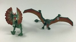 Jurassic World Attack Pack Dinosaur 2pc Lot Dimorphodon Dilophosaurus 2017 Toys - £21.72 GBP