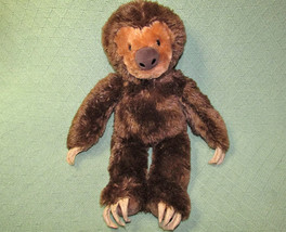 18&quot; Build A Bear Sloth 3 Toed Stuffed Animal Brown Plush Hands Stick Together - £12.34 GBP