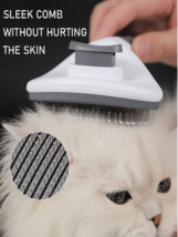 Pet Hair Remover Dog Cat Comb Grooming Massage Deshedding Self Cleaning Brush US - £7.51 GBP
