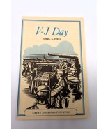 Vtg Longines Symphonette Society V-J Day Great American Triumphs Pamphlet - $9.71 CAD